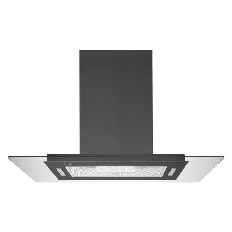 BELDEKO - Hotte îlot aspirante 90 cm NOIR - Minuteur - Débit 556 m³-h - 3 vitesses - LUDIA 90 BK