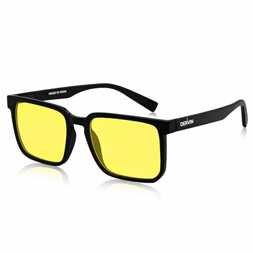 Image of Dervin UV Protected Yellow Lens Driving Polarized Sunglasses for Men & Women