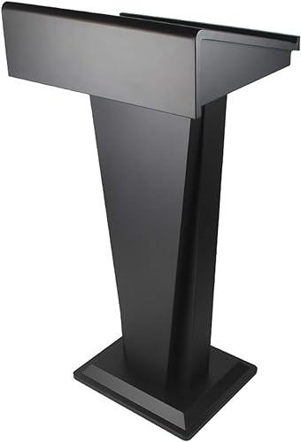 Atril de madera con base para manchas, púlpito de altura ajustable para presentaciones en el aula, fácil montaje y diseño elegante