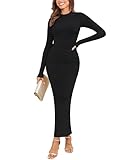 Features : Medium thick Textured material with stretch,Slim Fit,Long Sleeve,High Neckline,Button at base of neck,Split at back,Lined to mid-thigh(Not see through),Maxi length.This Bodycon sweater dress hugs your curves in all the right places,Sexy,gr...