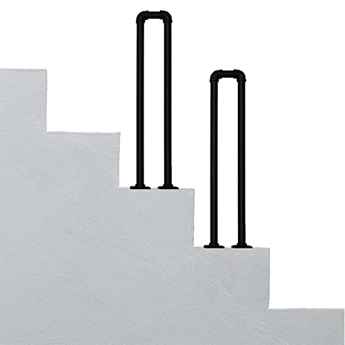 Rampe industrielle pour escalier extérieur en U de 85 cm avec son kit de fixation complet - 2