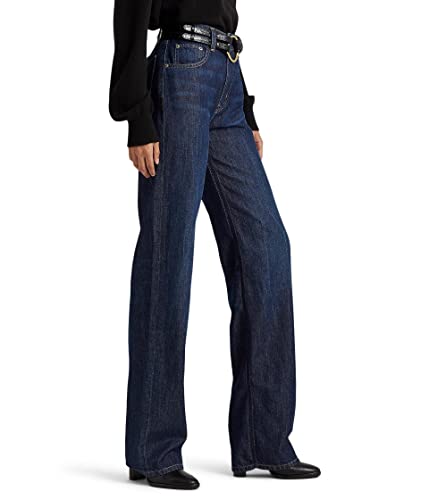 Lauren Ralph Lauren Womens High Rise Relaxed Straight Leg Jeans3