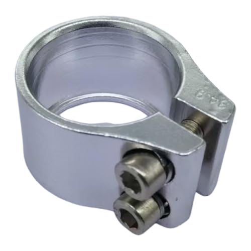 FytStycale Bicycle Seat Tube Clamp Mountain Bicycle Saddle Clip Road Bike Seatpost Pipe Clamp, Silver