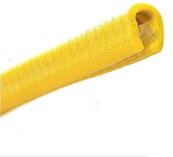 EUTRAS [50 m] protector de cantos 1,0-4,5 mm amarillo - se sujeta sin adhesivo - perfecto para chapa y puertas de coches - protege y desactivado los cantos - calidad industrial TOP Made in Germany
