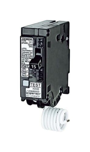 Replacement for fits Siemens Q115DF 15A 120V 10kA 2-Function Arc Fault/Ground Fault Circuit Breaker