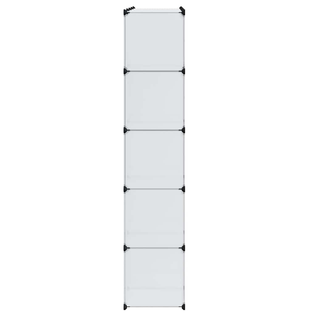 Modułowa biała szafa na ubrania z 14 przegródkami, 37 x 146 x 180,5 cm, uniwersalna przestrzeń do przechowywania do sypialni, korytarza, pokoju dziecięcego, proste przechowywanie z szufladami