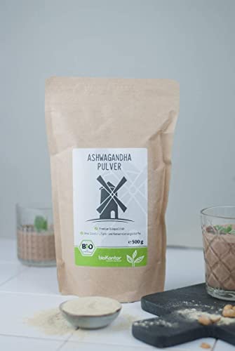 Foto von Ashwagandha Pulver Bio 500g | 100% echte Ashwagandha Wurzel aus Indien | bioKontor | indischer Ginseng