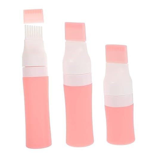Housoutil 3 Pecas frasco de shampoo de viagem garrafas de tamanho de viagem pentear pentes recipiente de líquido de viagem garrafas de higiene de viagem anti-queda aplicador Concha xampu