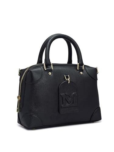 Image of Da Milano Leather Satchel Bag for Women - Black
