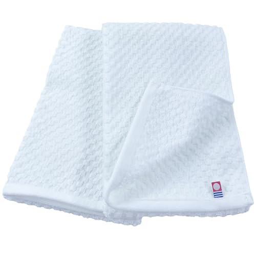 今治(Imabari) タオル 軽い 薄手 ポコットン フェイスタオル ホワイト 2枚セット 33×73cm 綿100％ 日本製