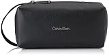 Calvin Klein Neceser de Piel, Accesorio de Viaje-Billetera Plegable para Hombre, CK Negro, Talla única