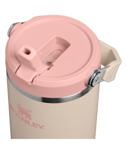Image of STANLEY IceFlow 2.0 Flip Straw Tumbler with Handle 30 oz | Twist On Lid and Flip Up Straw | Leak Resistant Water Bottle | Insulated Stainless Steel | BPA-Free | Champagne