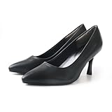 [アミアミ] 累計22万9000足 走れるパンプス 7cmヒール カラーヒールタイプ フィス ビジネス 通勤 通学 フォーマル 歩きやすい レディース CX1101(37(23.5cm), ブラック(スムース))