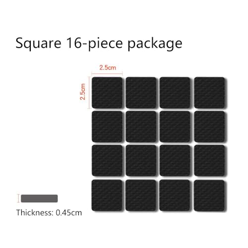 Image of 16Pcs Non Slip Furniture Pads for Chair Legs, Protection Cushion, Feet Grippers for Sofa Bed Dining Table, Floor Protection Bushes for Furniture Legs (Square)