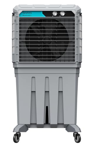 Image of Symphony MOVICOOL L 200 Portable Commercial Air Cooler For Home with Honeycomb Pads, Powerful Fan, and Cool Flow Dispenser (200L, Grey)
