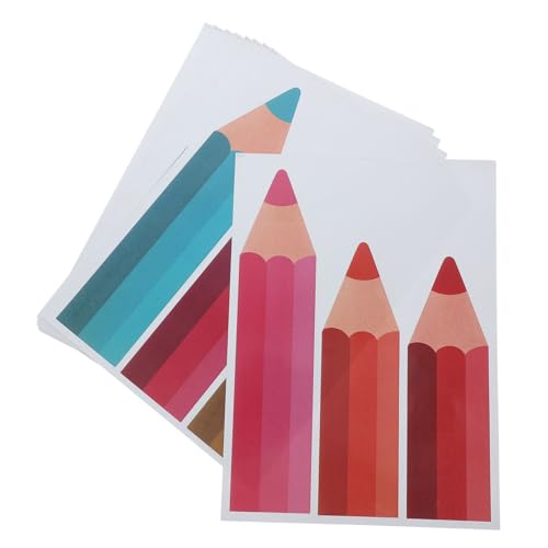 ERINGOGO Reading Wall Decals for Classroom 9pcs Cartoon Pencil Window Stickers Easy to Clean and Install