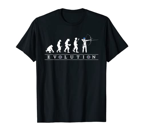 Funny Evolution Archery para arqueros masculinos/femeninos o juveniles Camiseta