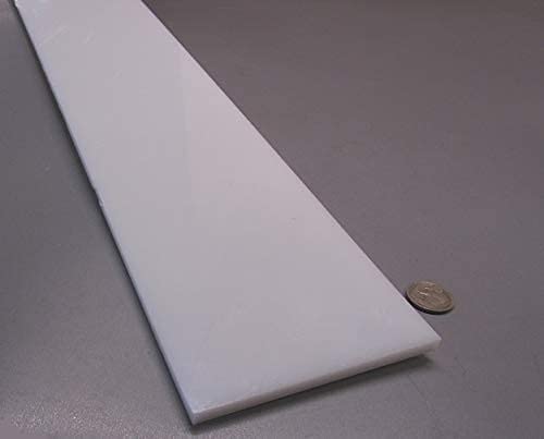White HDPE (High Density Polyethylene) Rectangular Bar .250