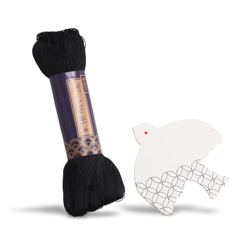 Hilo Daruma Sashiko Algodón 185 yardas Negro miniatura 1