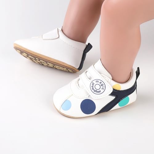 Image of Baby Boys Girls Sneakers Toddler Non-Slip Soft Rubber Sole First Walking Shoes Infant Newborn Crib Dress Shoes