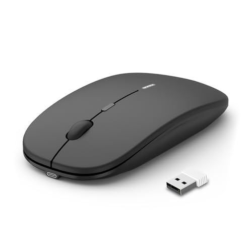 Anmck Ratón Inalámbrico USB Recargable 1600 DPI