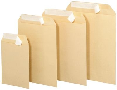Enveloppes Kraft 90G 26X33 Bandes Détachables Paquet de 25