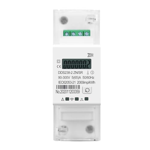 Compteur d'énergie monophasé 90-300V wattmètre rail DIN Rs485 65A