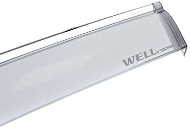 WellVisors Side Window Visors For 19-Up Toyota RAV4 Deflector Guards Chrome Trim