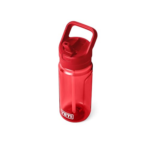 Image of YETI Yonder 600 ml /20 oz Water Bottle with Yonder Straw Cap, Rescue Red