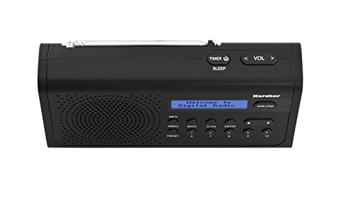 Karcher DAB 2405 DAB Radio tragbar (DAB+ / UKW Radio, Wecker, LCD-Display, Lautsprecher, Kopfhöreranschluss, Netz… - Image 5