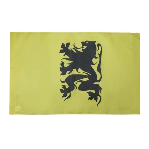 AZ FLAG - Drapeau Flandre Combat flamand - 150x90 cm - Drapeau Mouvement Flamand 100% Polyester...