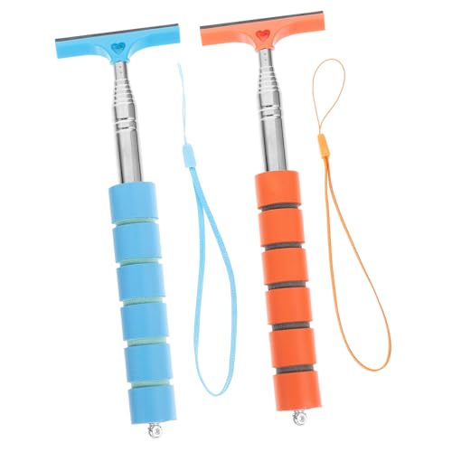 FELTECHELECTR 2pcs Retractable Mirror Car Wiper Blades Rearview Mirror Squeegee for Drying