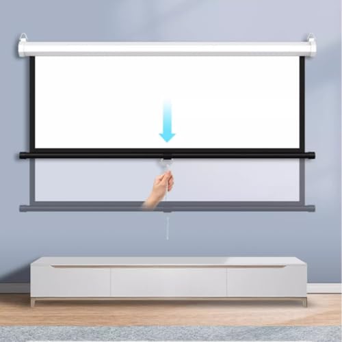 Pantalla manual retráctil para proyector 72 pulg 4:3 miniatura 1