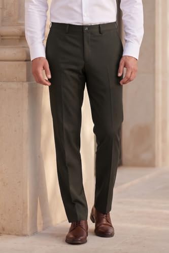 Image of Louis Philippe Men's Regular Fit Everyday Smart Wear Comfort Stretch Work Ready Solid Formal Trouser