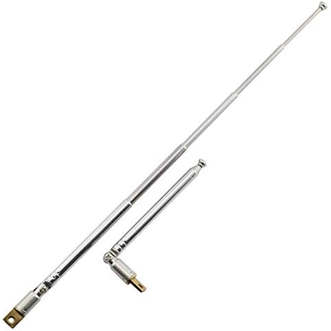 RuiLing 4 Abschnitte Edelstahl AM FM Radio Antenne Teleskopantenne Ersatzantenne Länge 62,5 cm 2 Stück Cover