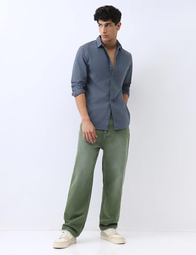 Image of Urbano Fashion Men's Cotton Full Sleeve Regular Fit Casual Solid Shirt