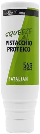 EATALIAN by AMZ BETTER Protein-Topping mit Pistaziengeschmack, Süße Proteincreme im Squeezer 300 gr, Made in Italy, Pistaziensauce Ideal zum Dekorieren von Eis, Desserts und Dubai