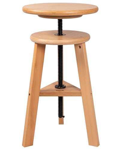 DJAR Tabouret de dessin en bois de hêtre réglable, supporte 81,6 kg, pour la maison, le studio, la cuisine ou le bureau, naturel