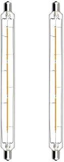 4W S15s LED Light Bulbs 284mm Warm White 2800K 60W S15 Bulb Replacement S15s Fitting Lamp T25 Tubular Clear Filament Lightbulb LED S15 Strip Tube Light Bulb 284mm (Non-dimmable, 2-Pack)