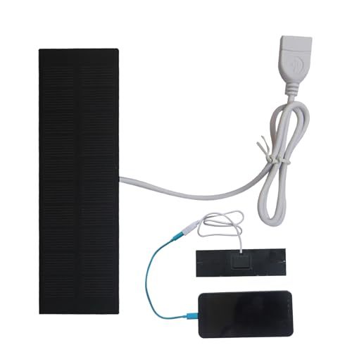 Cargador USB de panel solar portátil - banco de carga de camping al aire libre | Fuente eléctrica ligera de 3 W para teléfonos móviles, portátiles, cámaras, equipos de senderismo, equipo