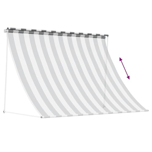 Toile polyester réglable 300 x 150 cm pour auvent extérieur blanc - 5