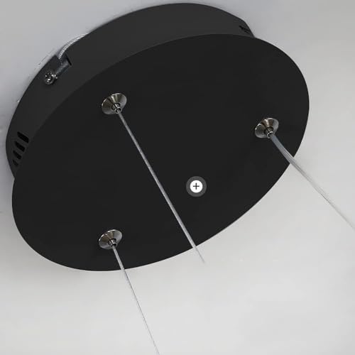 Suspension LED moderne noire 50 cm à intensité variable pour éclairage salon - 7