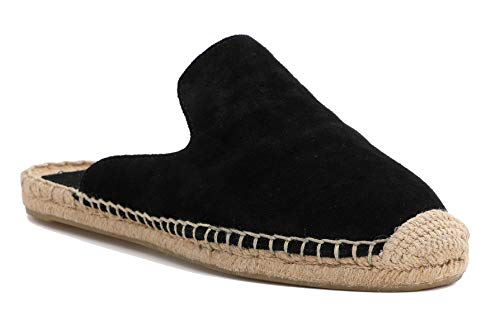 Image of Women's Simple Mule Breathable Flat Espadrilles Shoes, Pure Color Mules