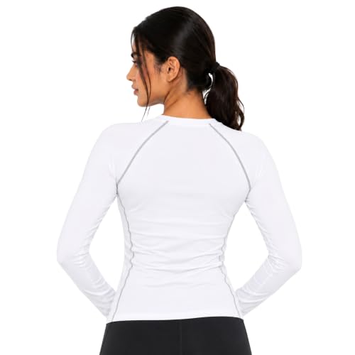 Image of NEVER LOSE Women Compression T-Shirt Top Plain Athletic Fit Multi Sports Cycling, Cricket, Football, Badminton, Gym