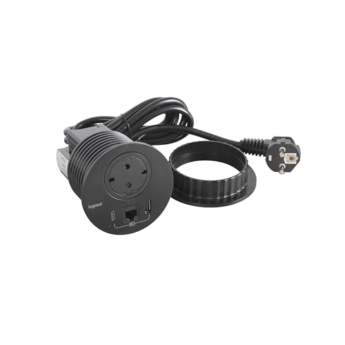 Prise de données FTP Cat6 Legrand Incara Disq 80 encastrable noir