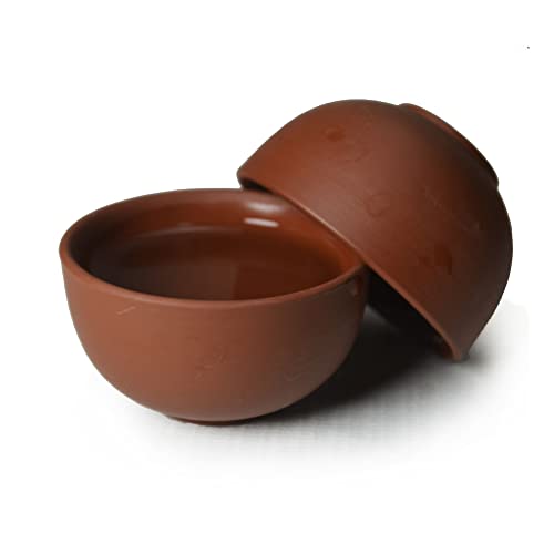 Image of Clay Teapot 4 Cups Set,Traditional Chinese Small Teapot with Teacup Kung Fu Tea Set (Red)