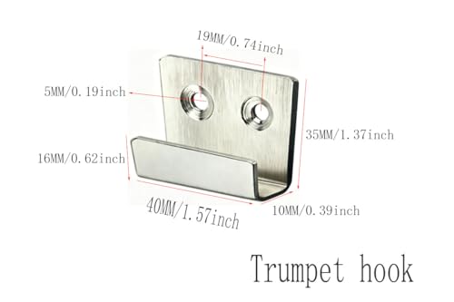 Image of 6 Pieces of Stainless Steel Tile Hanging Code Heavy Duty Wall Mounting Bracket, Photo Frame Wall Tile Hanger, Display Rack Steel Hook Buckle,Small Size