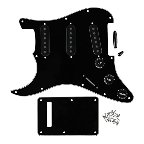 KLKL Ensemble De Pickguard Gaucher SSS Boutons De La Plaque Arrière Ton Volume Couvertures De Ramassage pour 11 Trous St… - Les Beatles, Paul McCartney, John Lennon, RIngo Starr, George Harrison KLKL Ensemble De Pickguard Gaucher SSS Boutons De La Plaque Arrière Ton Volume Couvertures De Ramassage pour 11 Trous St…