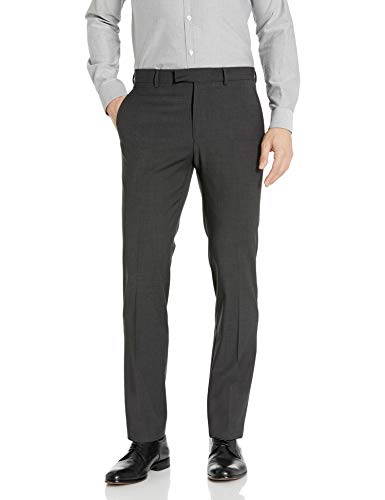 Kenneth Cole New York Men's Performance Stretch Wool Suit Separates-Custom Top and Bottom Size Selection, Charcoal Grey Jacket, 42R