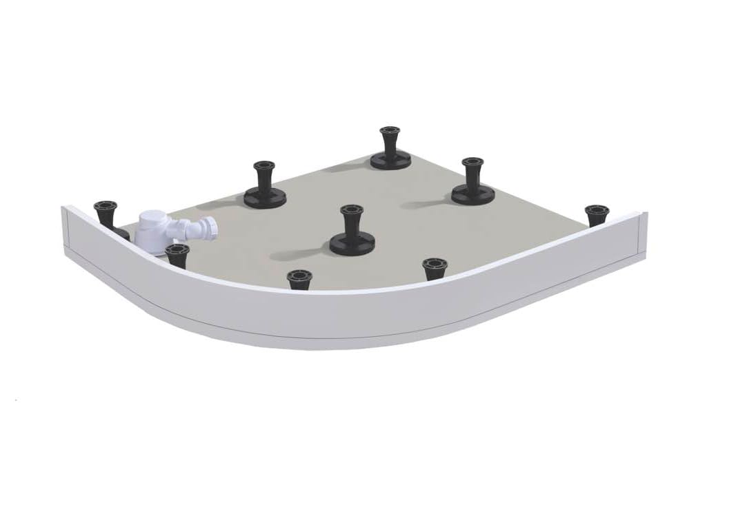 Dirty Pro Tools White Shower Tray Riser Kit Shower Enclosure Plinth Adjustable Feet Legs Corner Or Quadrant (1000Mm Quadrant)
